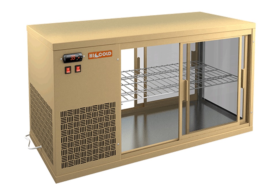 Витрина холодильная HICOLD VRL T 1100 L Beige
